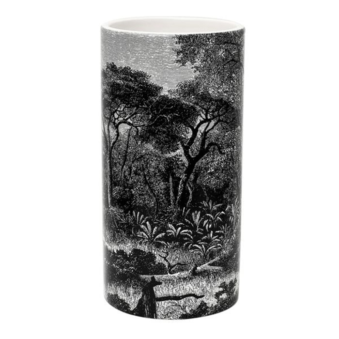 Vase Ceramique Cylindre Black Forest H25cm