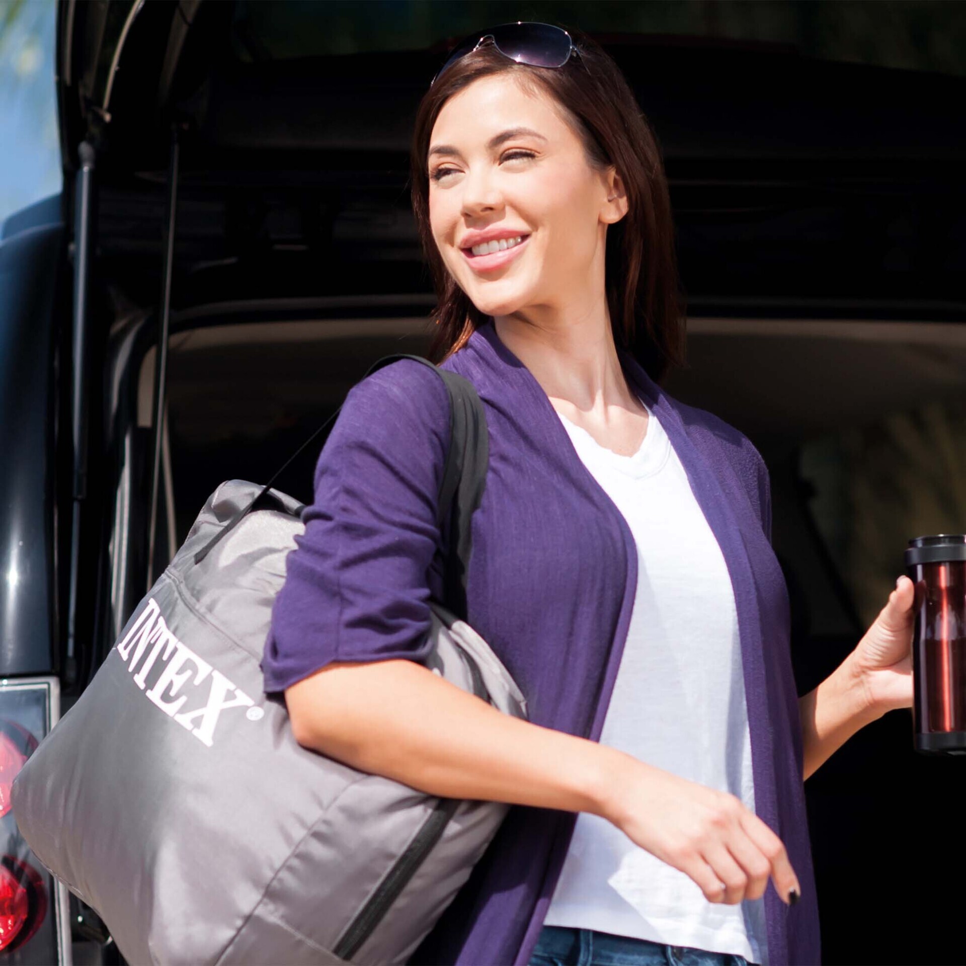 Intex Materasso Dura-Beam PremAire Singolo Autogonfiante, 99x191x46 cm