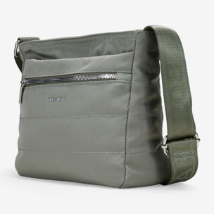 Bolso bandolera taupe con cremallera