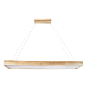 Forlight - Lámpara Colgante LED Eficiente Imitación Madera para Hogar, Diseño Moderno y Elegante, Luz 4000K, Material Resistente Madera y Policarbonato