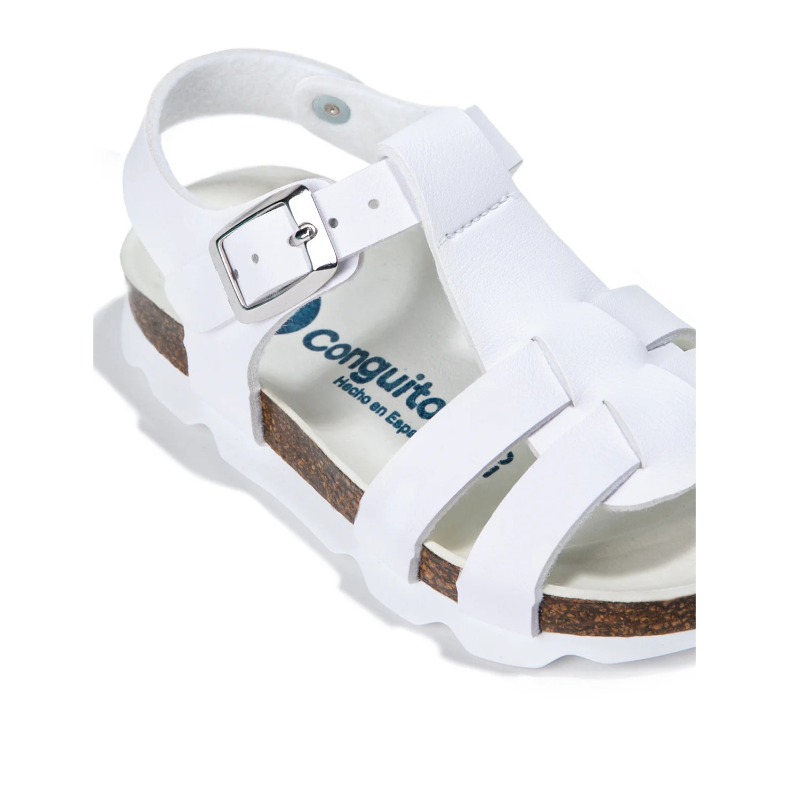 Sandalias Unisex Bio Hebilla en Blanco