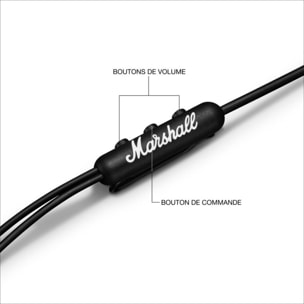 Ecouteurs MARSHALL Mode noirs - Filaires, intra-auriculaires, USB-C