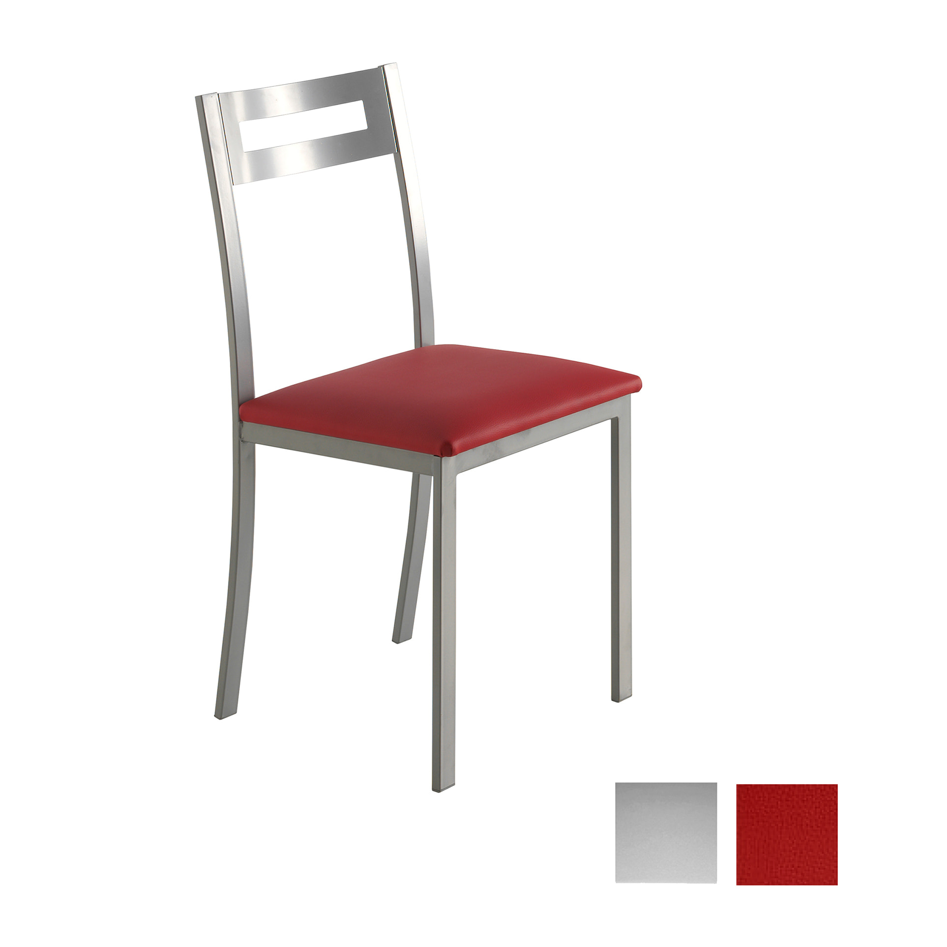 Set de 4 sillas – Polipiel y metal