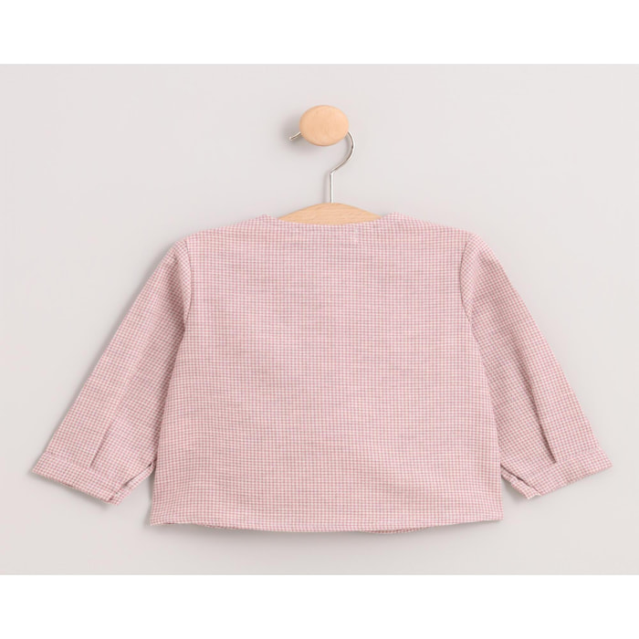 Camisa cuello mao pata gallo granate