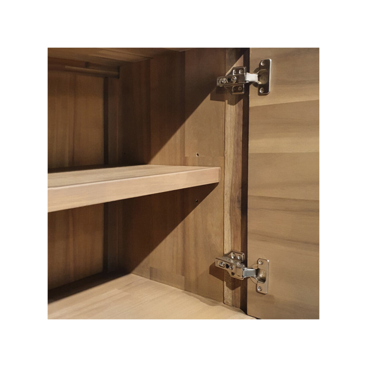 Buffet de rangement 4 portes en bois d'acacia massif - AMALFI