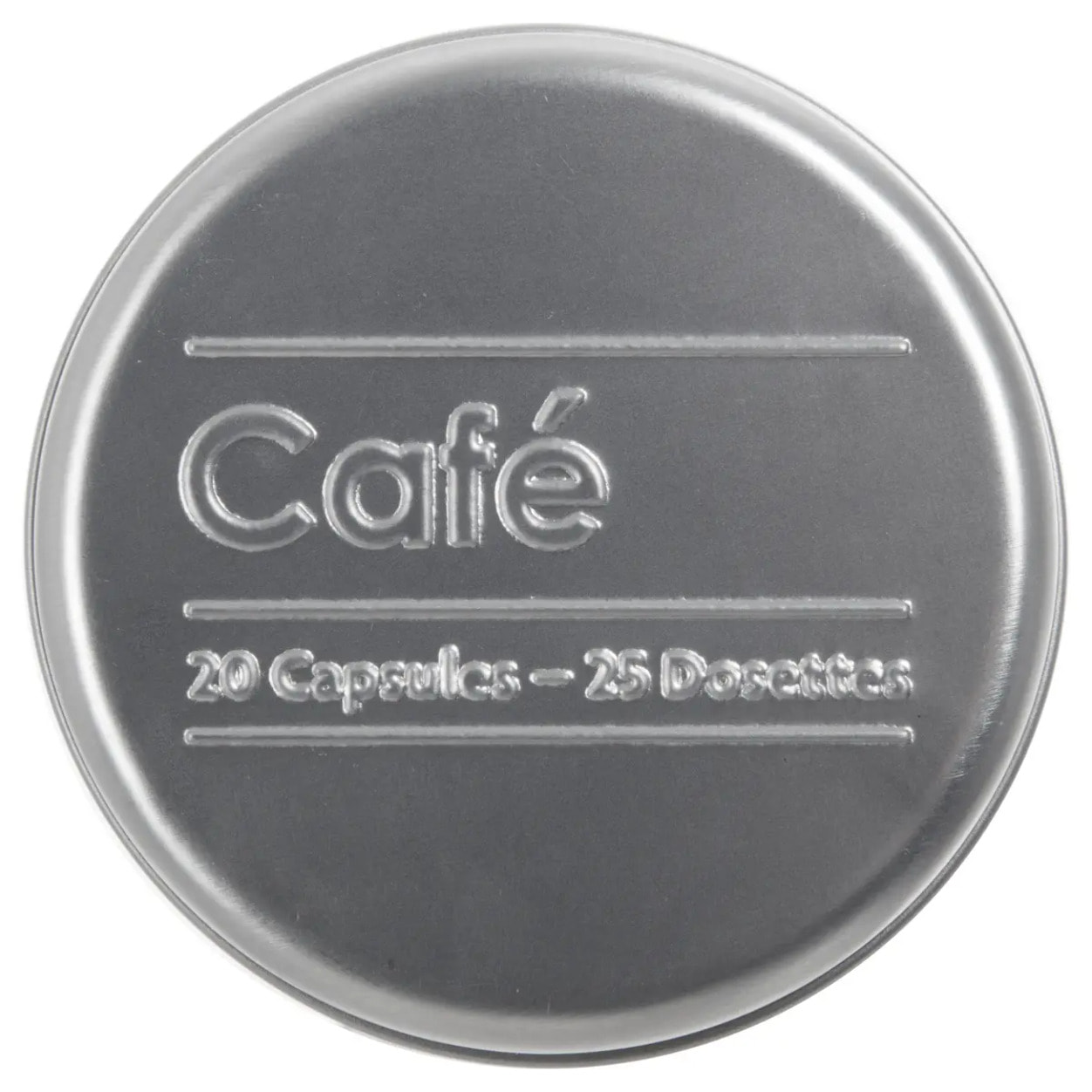 Boîte à café capsules métal "Black Edition" noir
