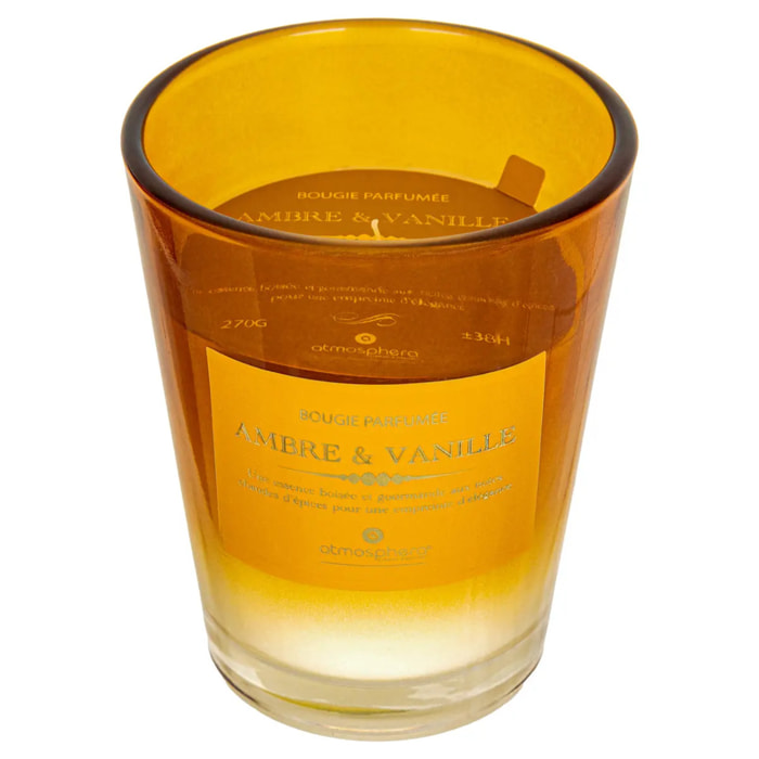 Bougie parfumée Alma 270g pot verre ambre