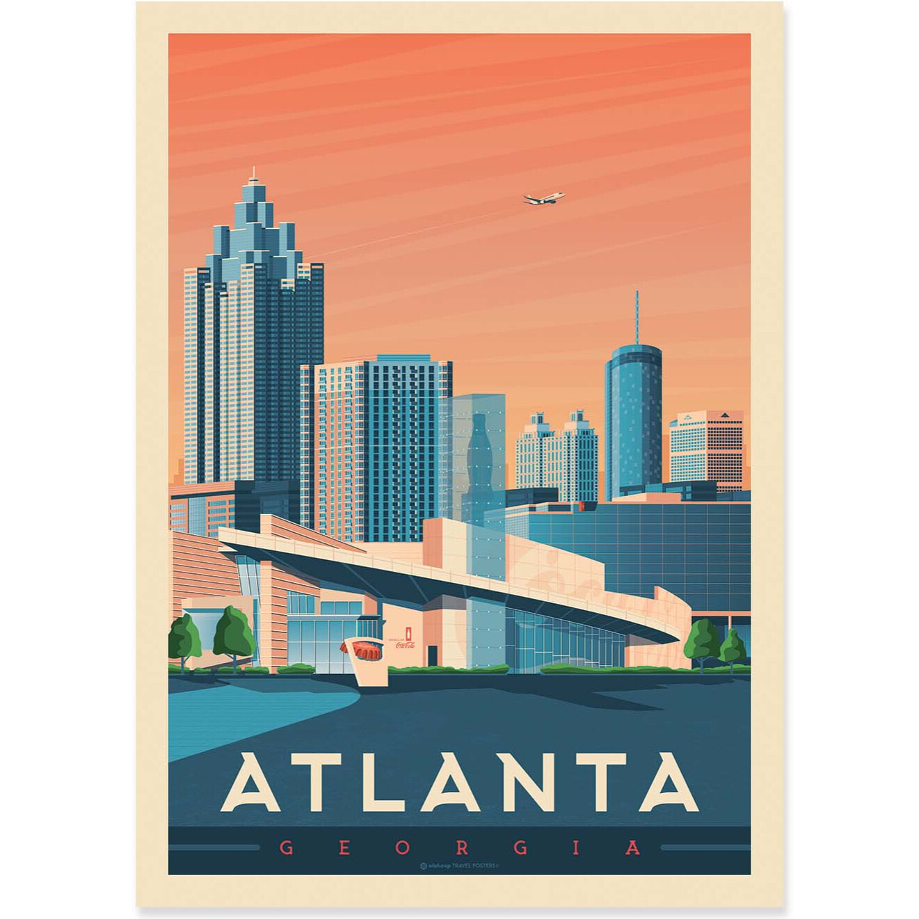 Affiche - Atlanta - Olahoop Travel Posters