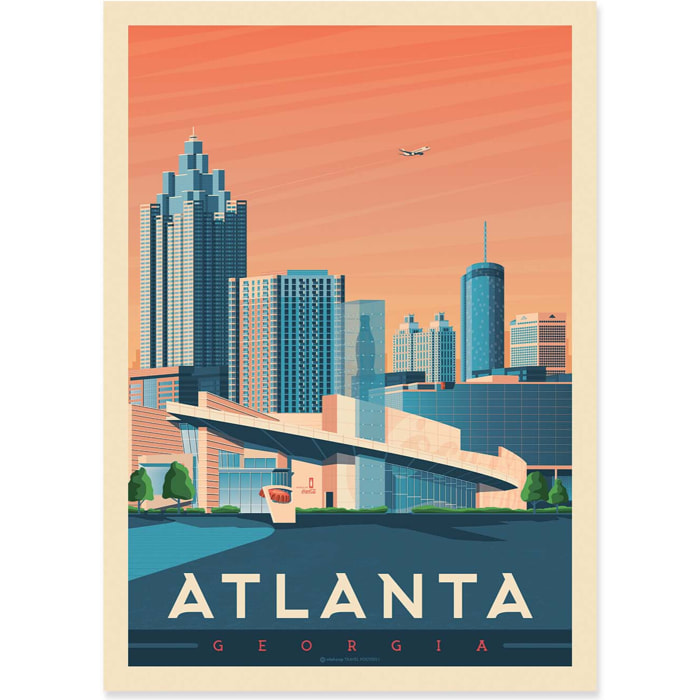 Affiche - Atlanta - Olahoop Travel Posters
