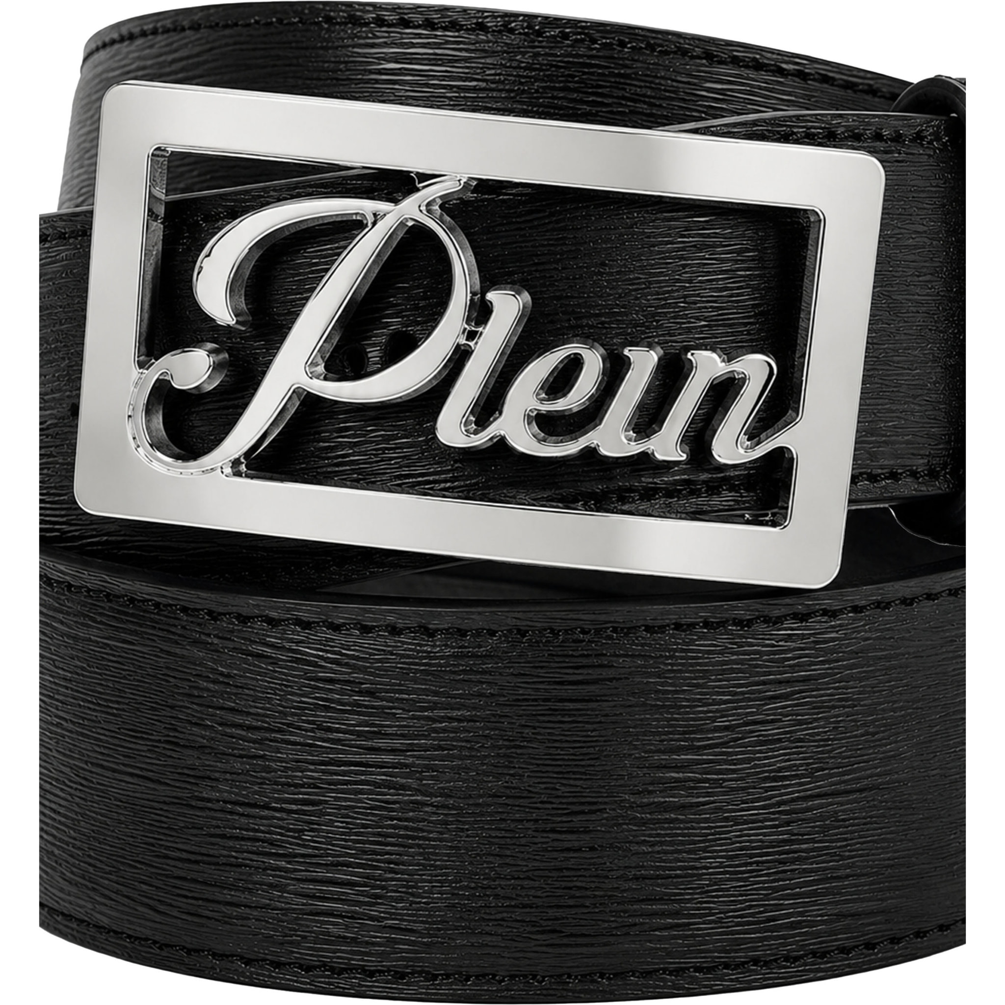 PHILIPP PLEIN Plein signature log leather belt