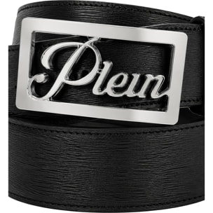 PHILIPP PLEIN Plein signature log leather belt