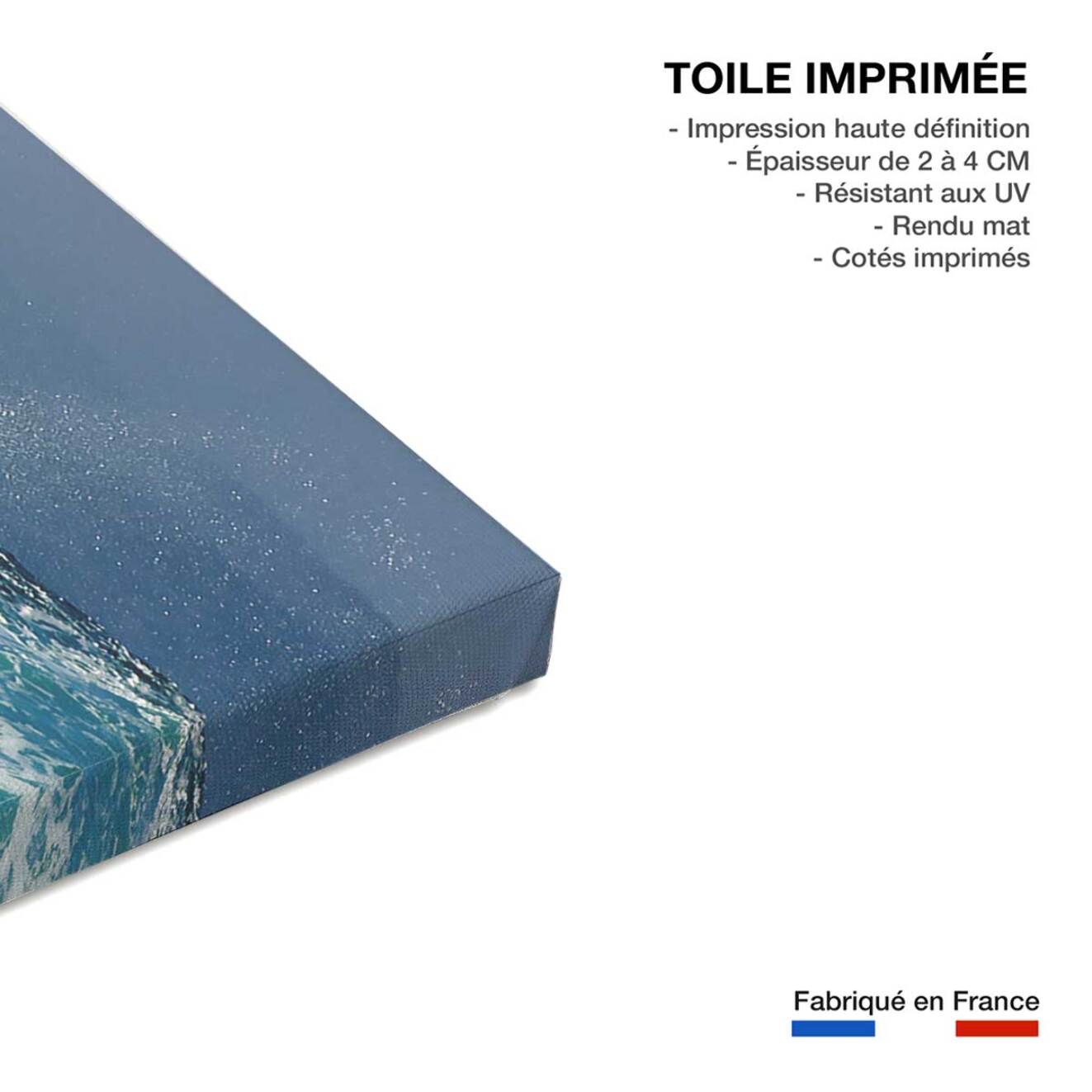 Tableau mer vague en mer  Toile imprimée