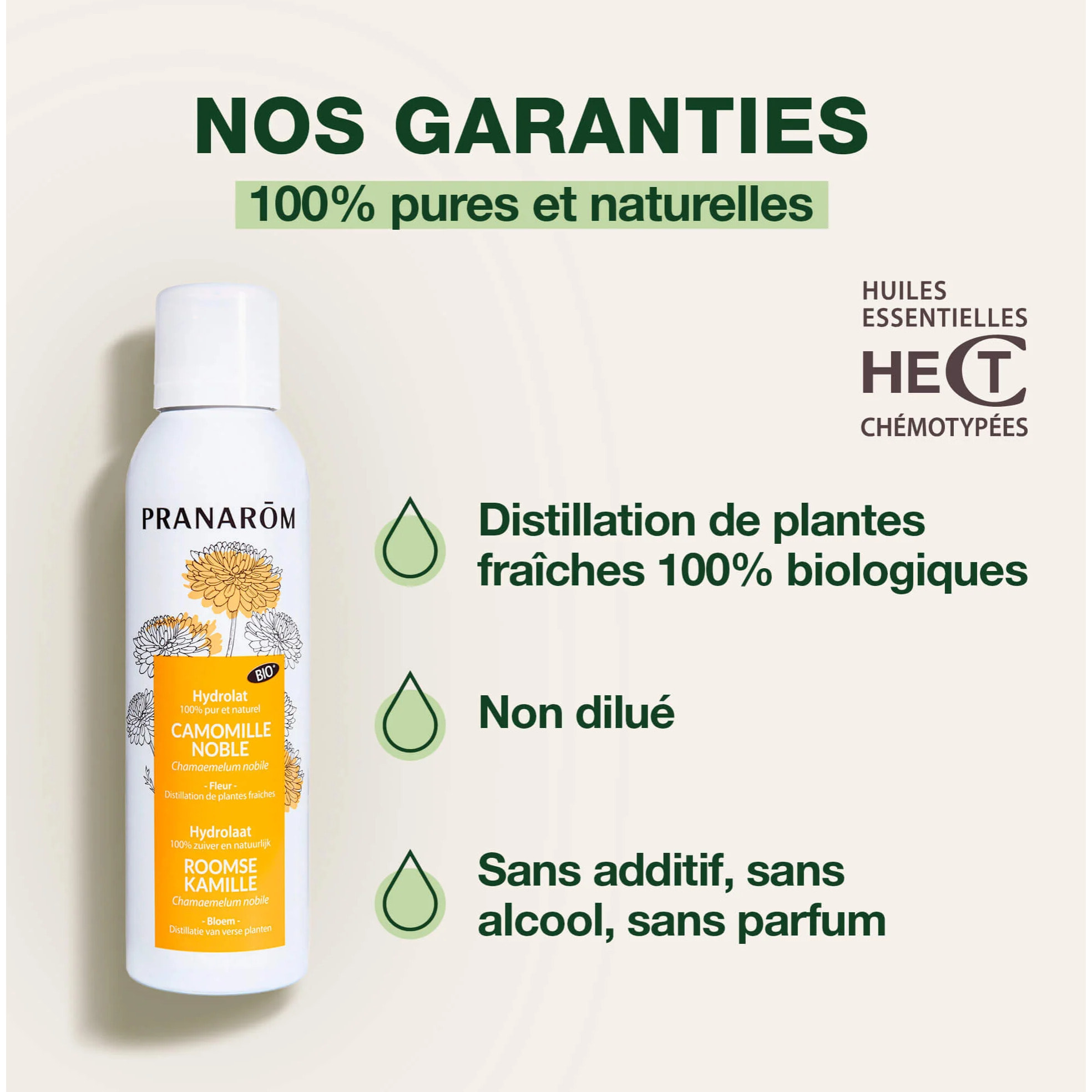Pranarom - Hydrolat de Camomille noble - Bio - 150 ml
