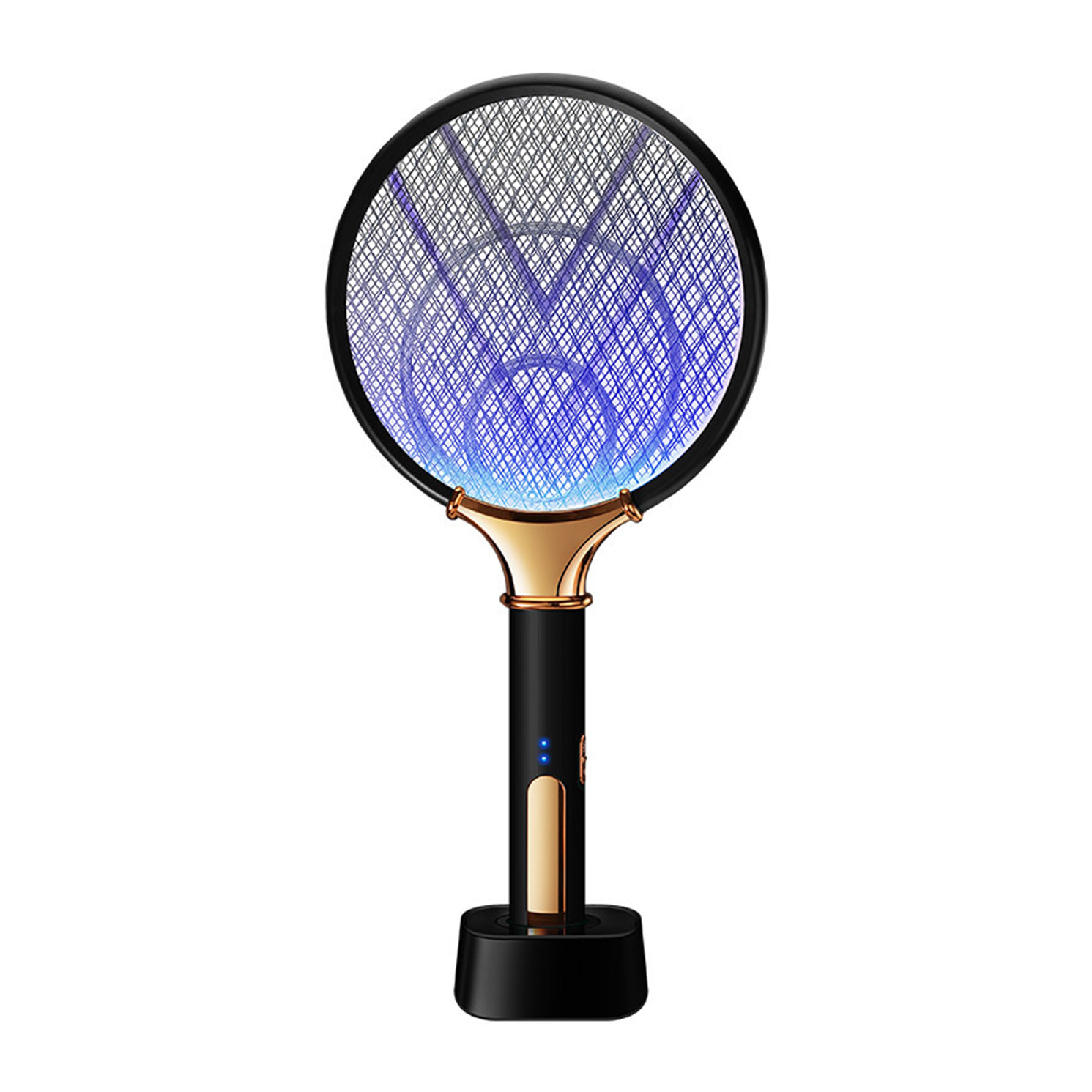 Racchetta elettrica intelligente per uccidere zanzare. Batteria al litio incorporata. Luce di 360-400 NM. Efficace contro mosche, zanzare e falene.