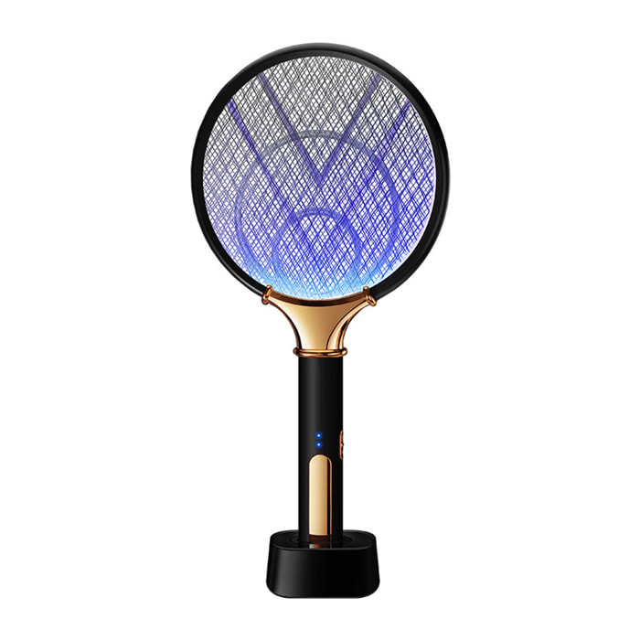 Racchetta elettrica intelligente per uccidere zanzare. Batteria al litio incorporata. Luce di 360-400 NM. Efficace contro mosche, zanzare e falene.