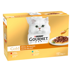 GOURMET GOLD Régal de Sauces 12x85g - Lot de 8