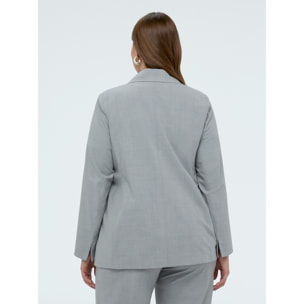 Fiorella Rubino - Blazer estampado cuadros - Gris