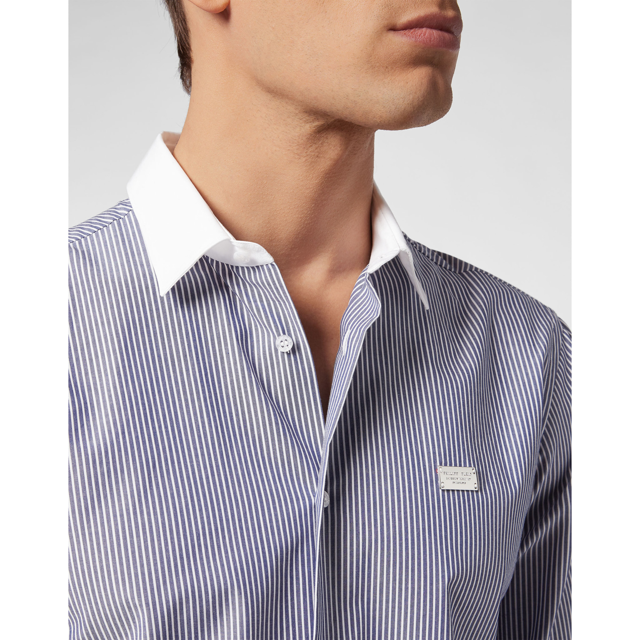 PHILIPP PLEIN Camicia taglio Slim SKULL AND PLEIN