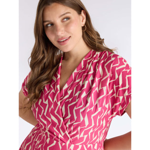 Fiorella Rubino - Vestito lungo stampato - Fucsia