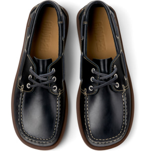 Zapatos de cordones - CAMPER Don - Azul - Cuero liso