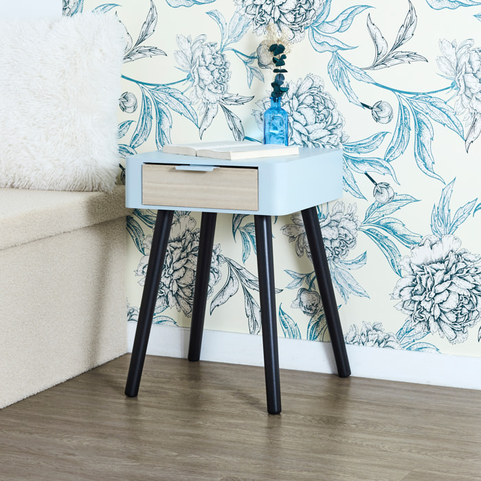 Chevet 1 Tiroir En Bois Gris