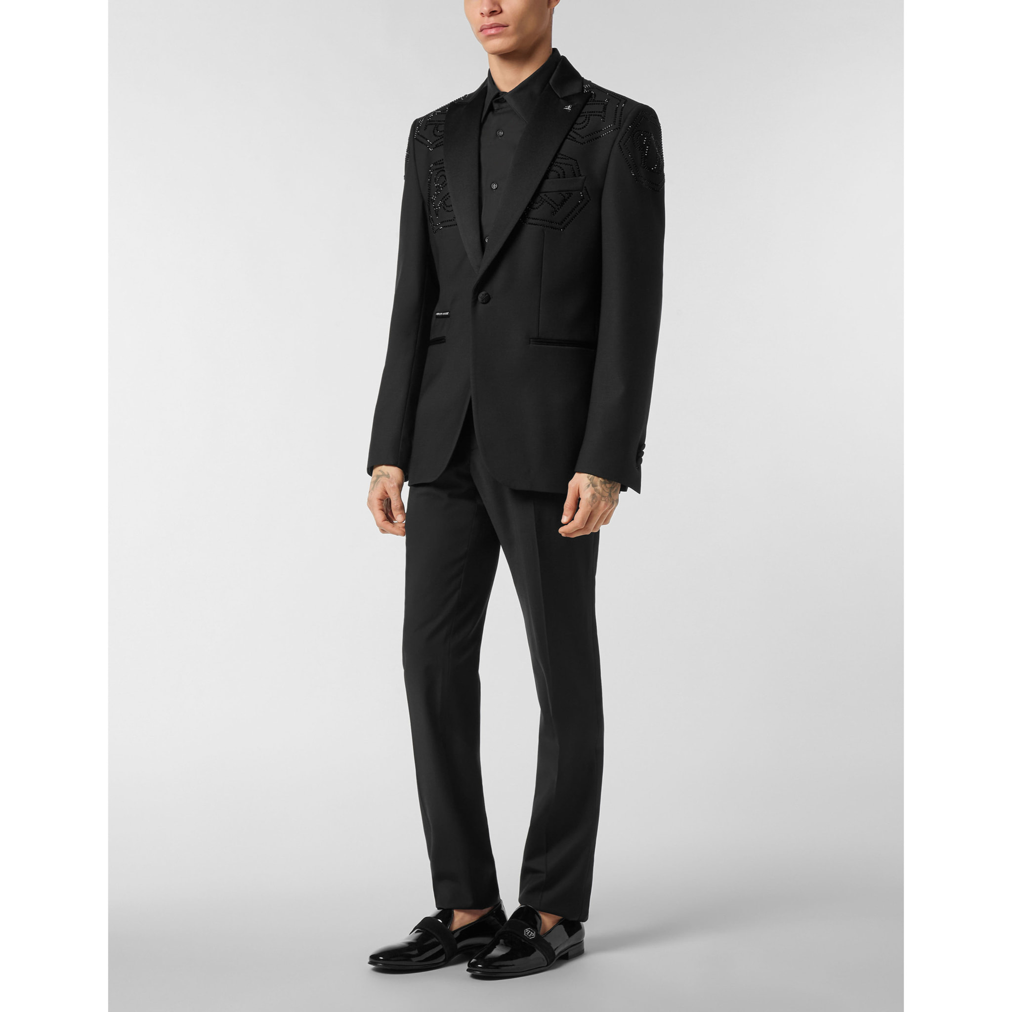 PHILIPP PLEIN One-Button Blazer Slim Fit MONOGRAM