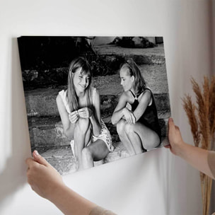 Tableau célébrités  Jane Birkin et Romy Schneider Toile imprimée