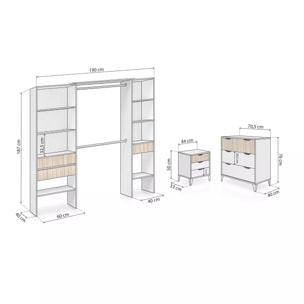 Dormitorio Nitza On Plus Blanco Artik (Blanco Mate) - Natur