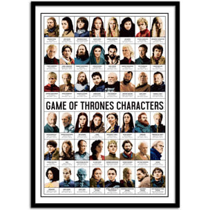 Affiche - Game of Thrones Characters - Olivier Bourdereau
