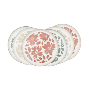 Lot de 6 grandes assiettes, HANAE