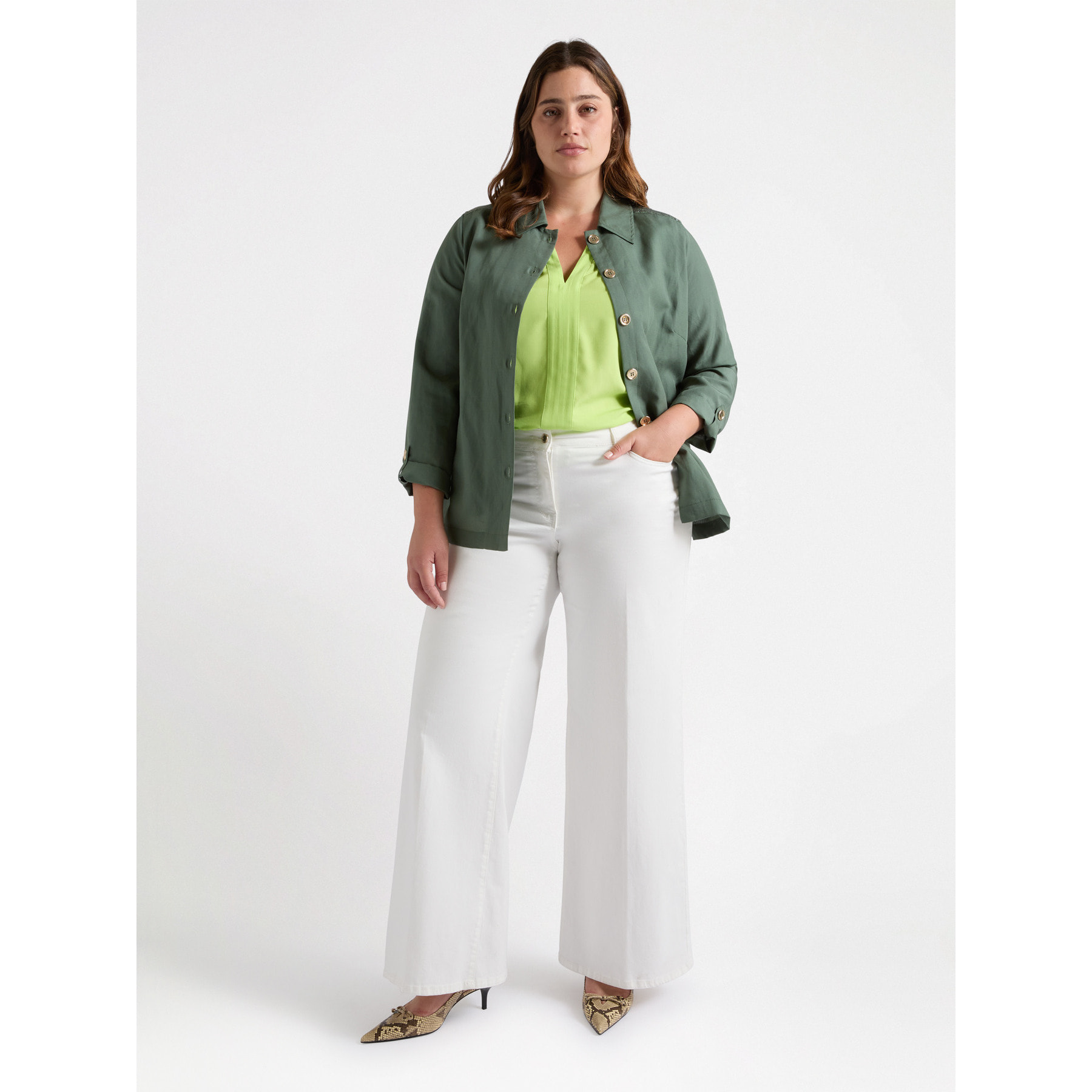 Fiorella Rubino - Top con viscosa LENZING™ ECOVERO™ - Amarillo