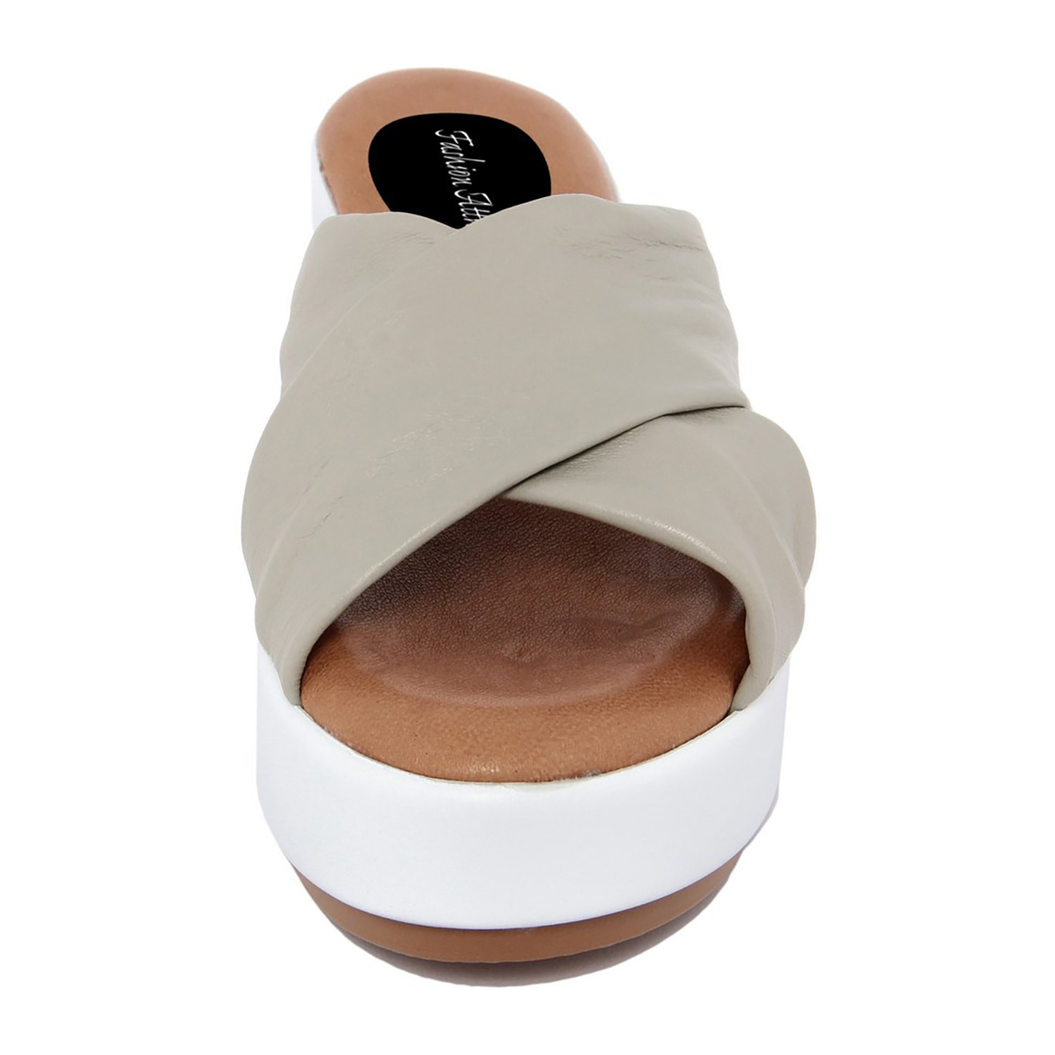 SANDALO IN PELLE MADE IN ITALY FASHION ATTITUDE COLORE COLORE Grigio