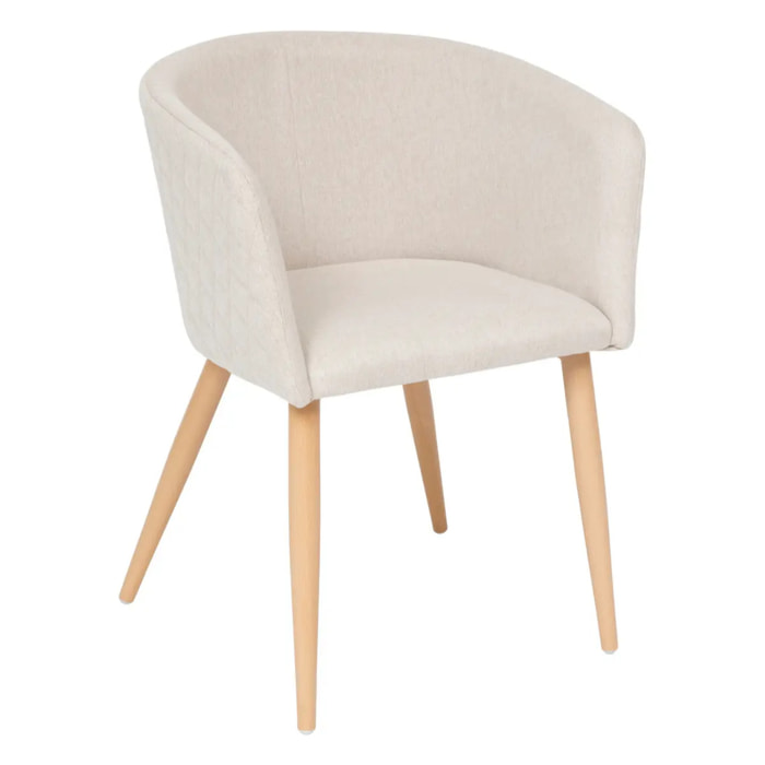 Fauteuil à dîner "Marlo" hêtre beige