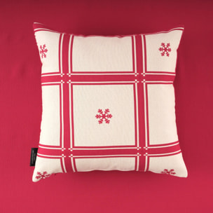 Housse de coussin jacquard réversible 45x45 cm 33742E