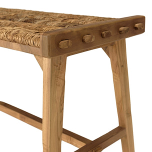 SIXTINE - Banc 100x36cm assise en tissage d'abaca naturel