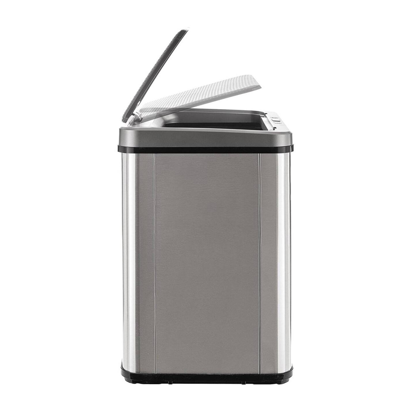 Well home - cubo de basura inteligente sin patas con apertura automática y contacto manual 30l, 35,5x26x60cm color gris