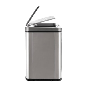 Well home - cubo de basura inteligente sin patas con apertura automática y contacto manual 30l, 35,5x26x60cm color gris