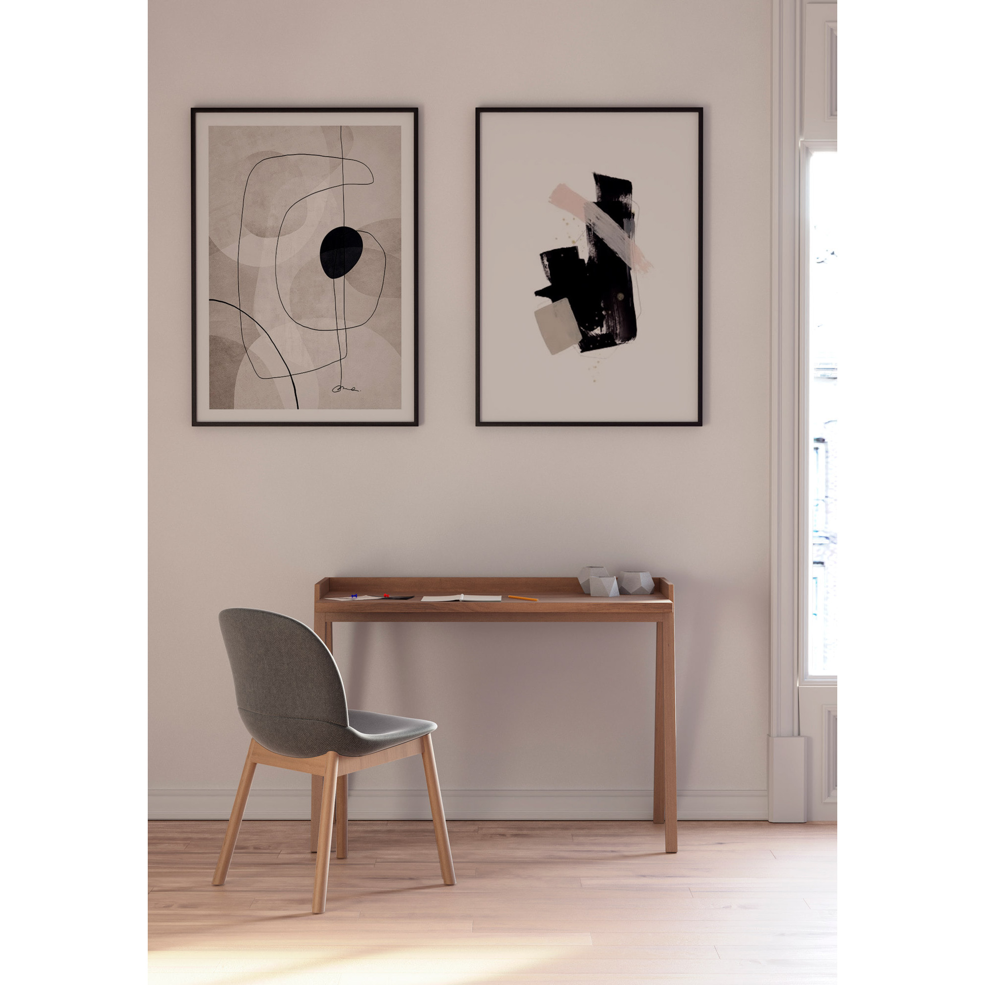 Escritorio Paris nogal 81x111x50
