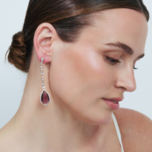 Pendientes Ibona acabado oro rosa 18k