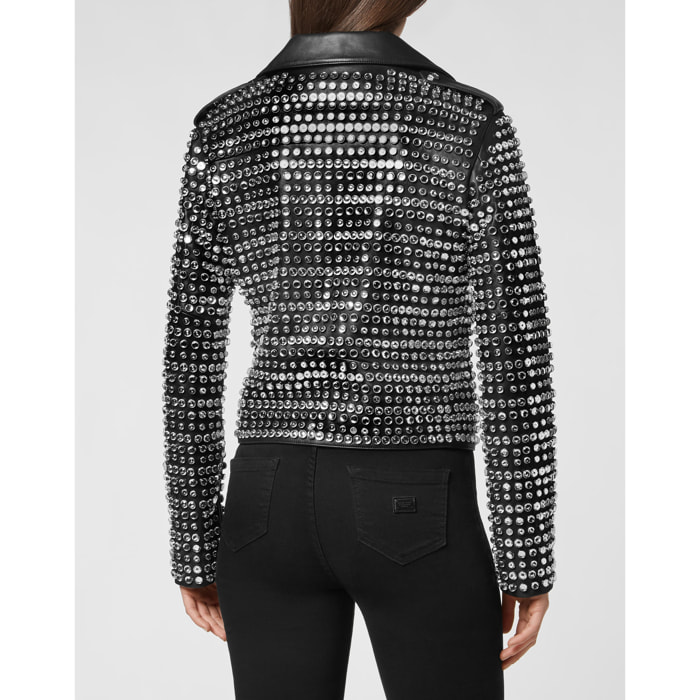 PHILIPP PLEIN Biker de cuero