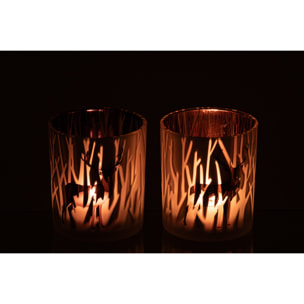 J-Line chandelier cerf - verre - marron/marron foncé - medium - assortiment de 2
