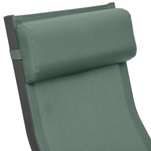 Transat "Decima" vert olive & graphite aluminium traité époxy en texaline