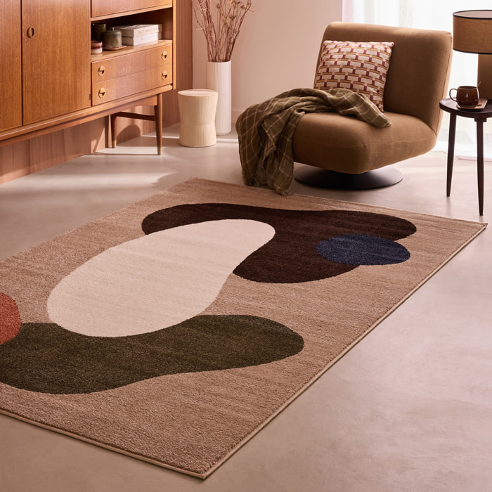 EUPHORIA - Tapis de salon multicolore à motif graphique