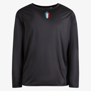 T-shirt Esercito a maniche lunghe sport nera uomo