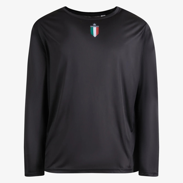 T-shirt Esercito a maniche lunghe sport nera uomo