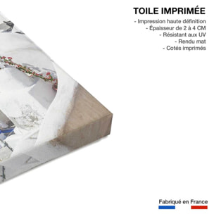 Tableau dôme bleu sur les cyclades Toile imprimée