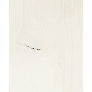 Table de chevet flottante en bois massif blanc 15x40cm Hauteur: 15 Longueur: 40 Largeur: 25.5