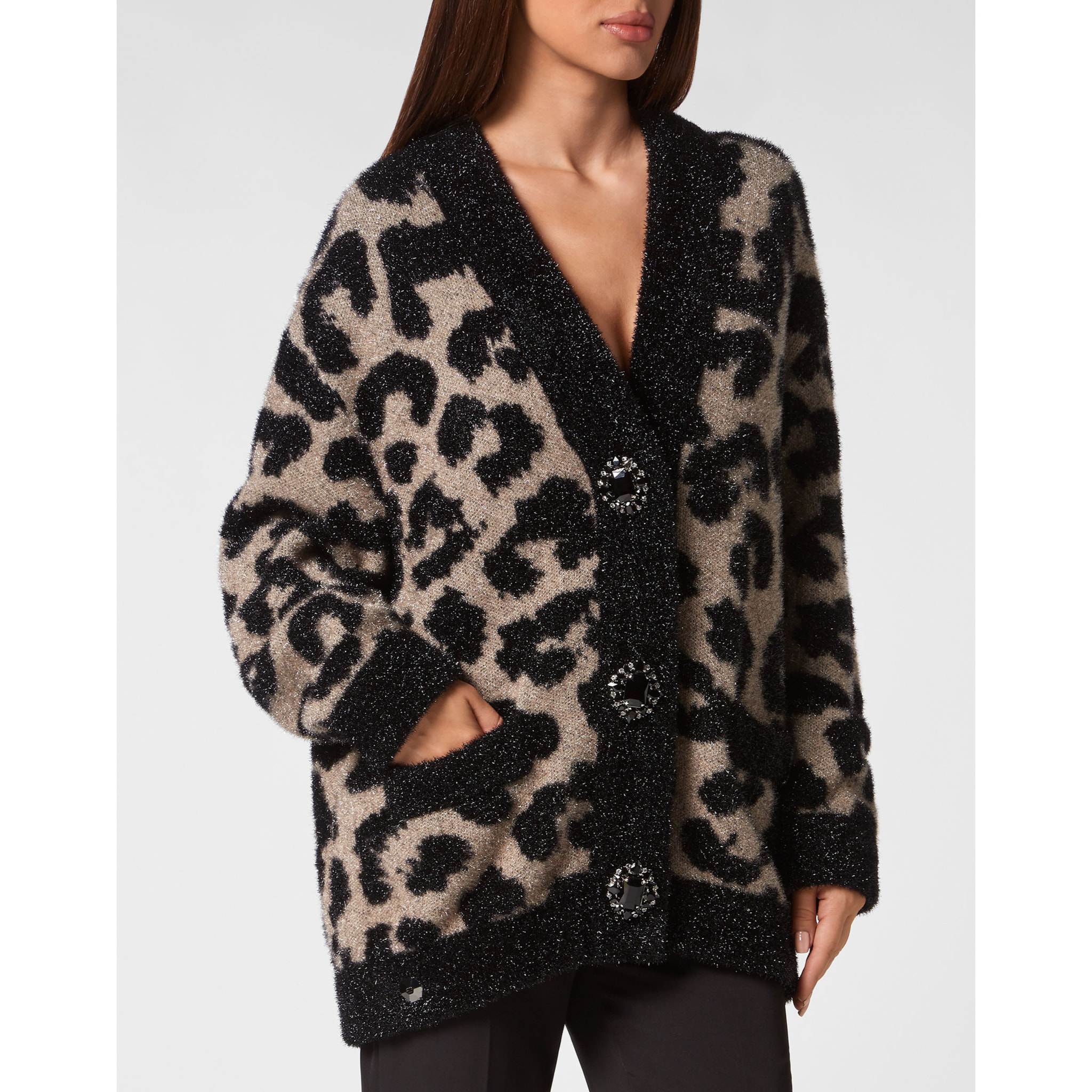 PHILIPP PLEIN Cárdigan LEOPARD