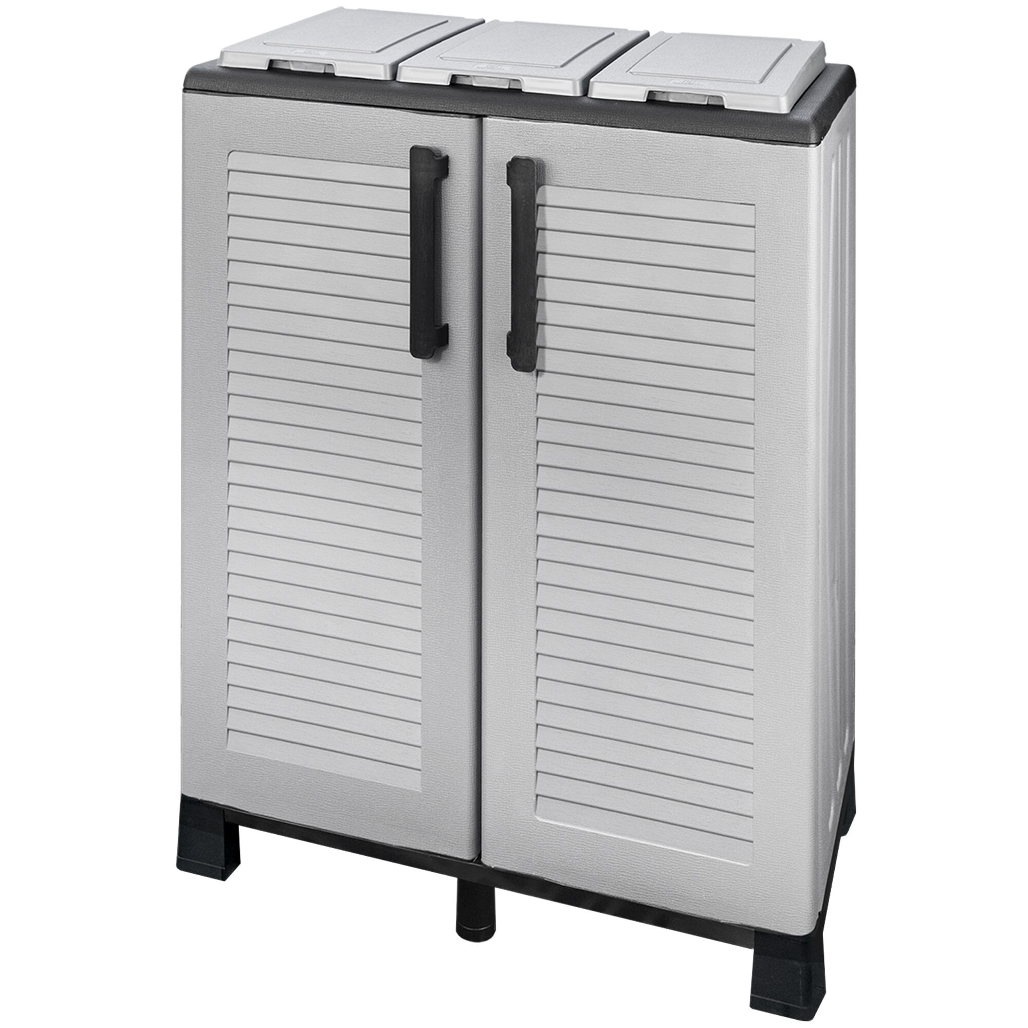 Armario de media altura en polipropileno de la linea eco, práctico para aprovechar al maximo el espacio, l 680 x p370 x h 900 mm.