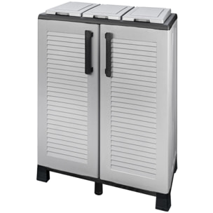 Armario de media altura en polipropileno de la linea eco, práctico para aprovechar al maximo el espacio, l 680 x p370 x h 900 mm.